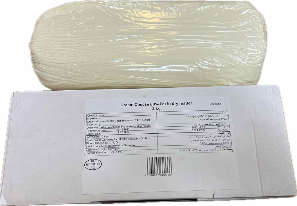 P.B CREAM CHEESE BLOCK 60% 6x2KG