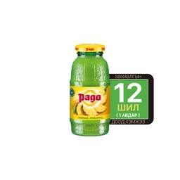 [1002956] Pineapple Juice 0.2L glass (PAGO)